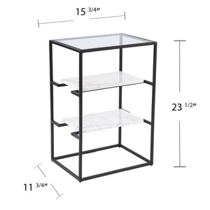 3-tier accent table w/ glass top Image 6