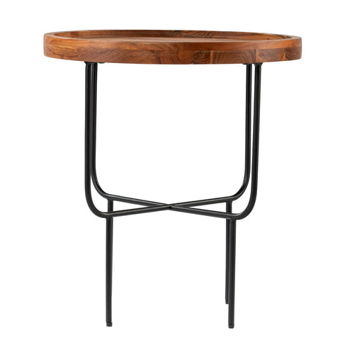 Image of Round side table w/ tray-top look Image 7