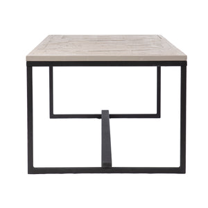 Rectangular coffee table w/ reclaimed wood top Image 5