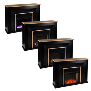 Two-tone electric fireplace Image 9