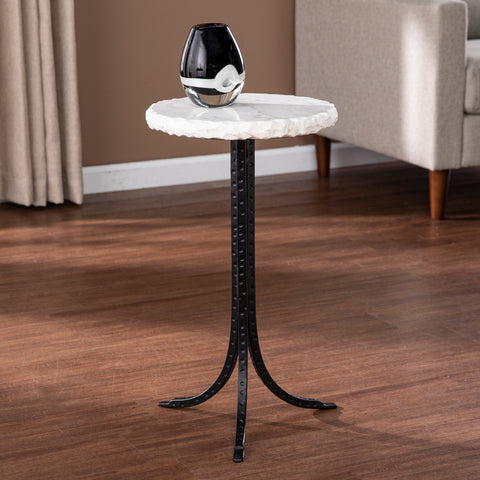 Image of Side table with marble tabletop Image 1