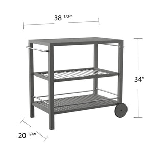 2-shelf outdoor serving cart Image 9
