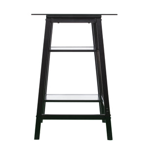 Simple sawhorse desk w/ wide-beveled glass top Image 6