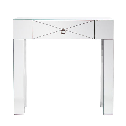 Image of Mirrored entry or sofa table with storage Image 6
