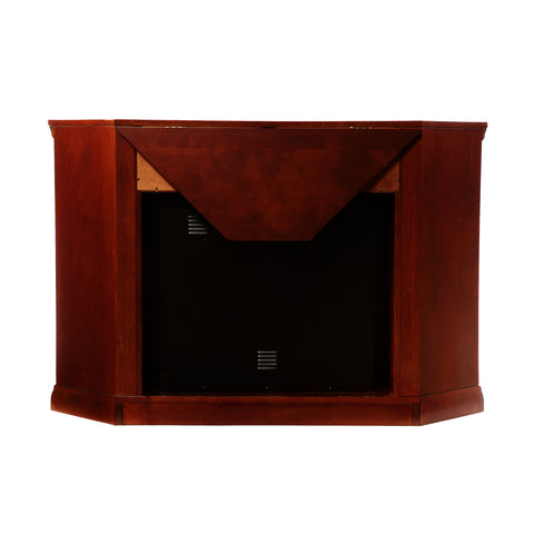 Image of Electric fireplace curio cabinet w/ corner convenient functionality Image 6